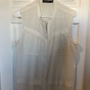 Comfortable and cute cream/off white tank blouse